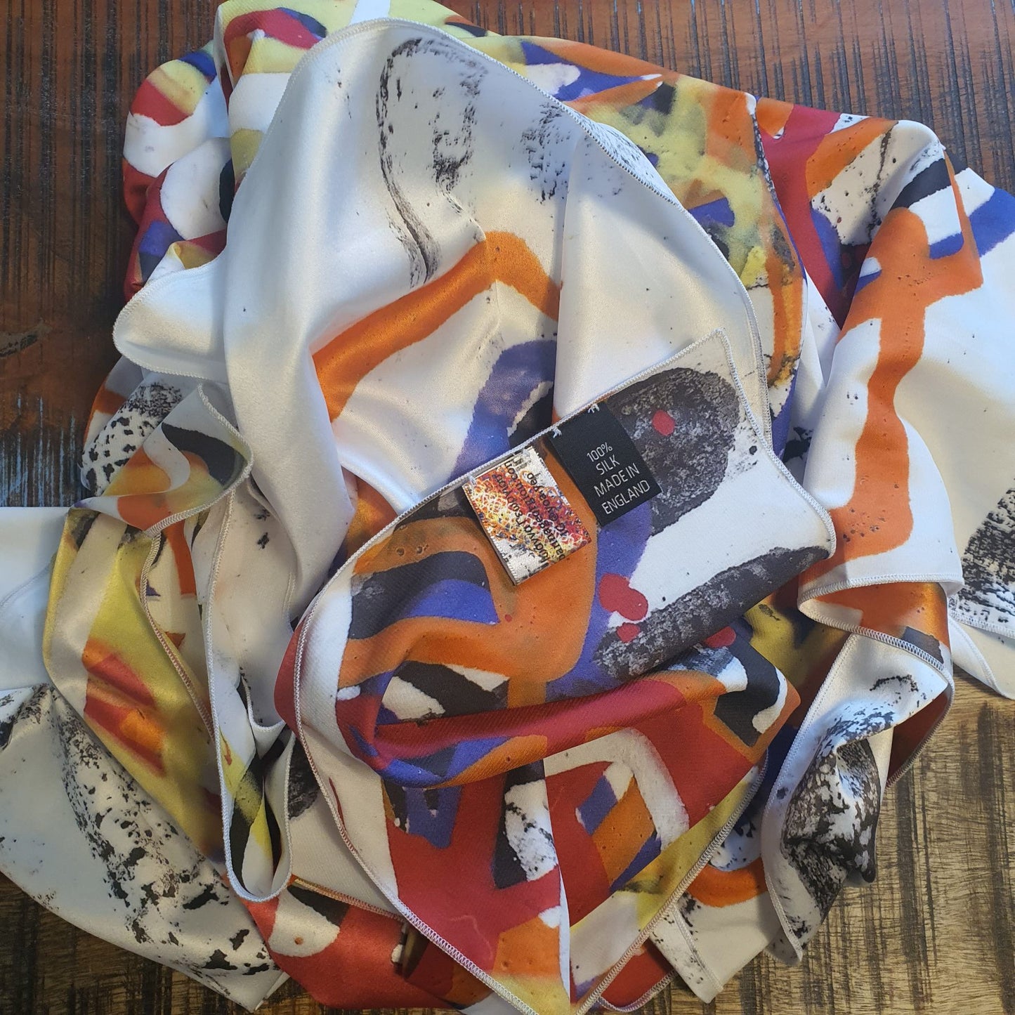 Double sided print silk scarf